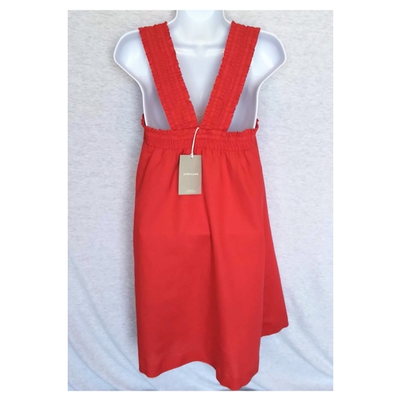 NWT Everlane Smocked Linen Dress - Goji Berry - Picture 6 of 13